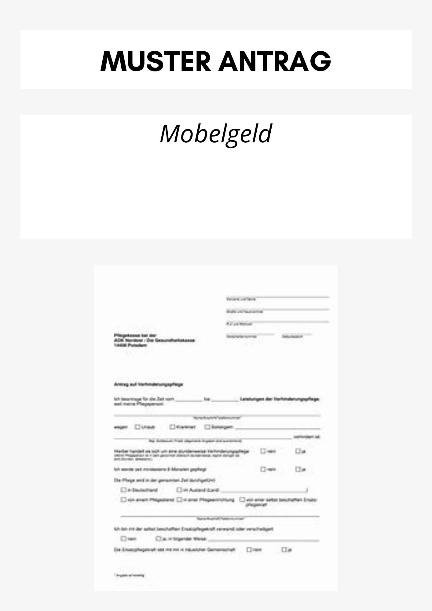 Möbelgeld Beantragen