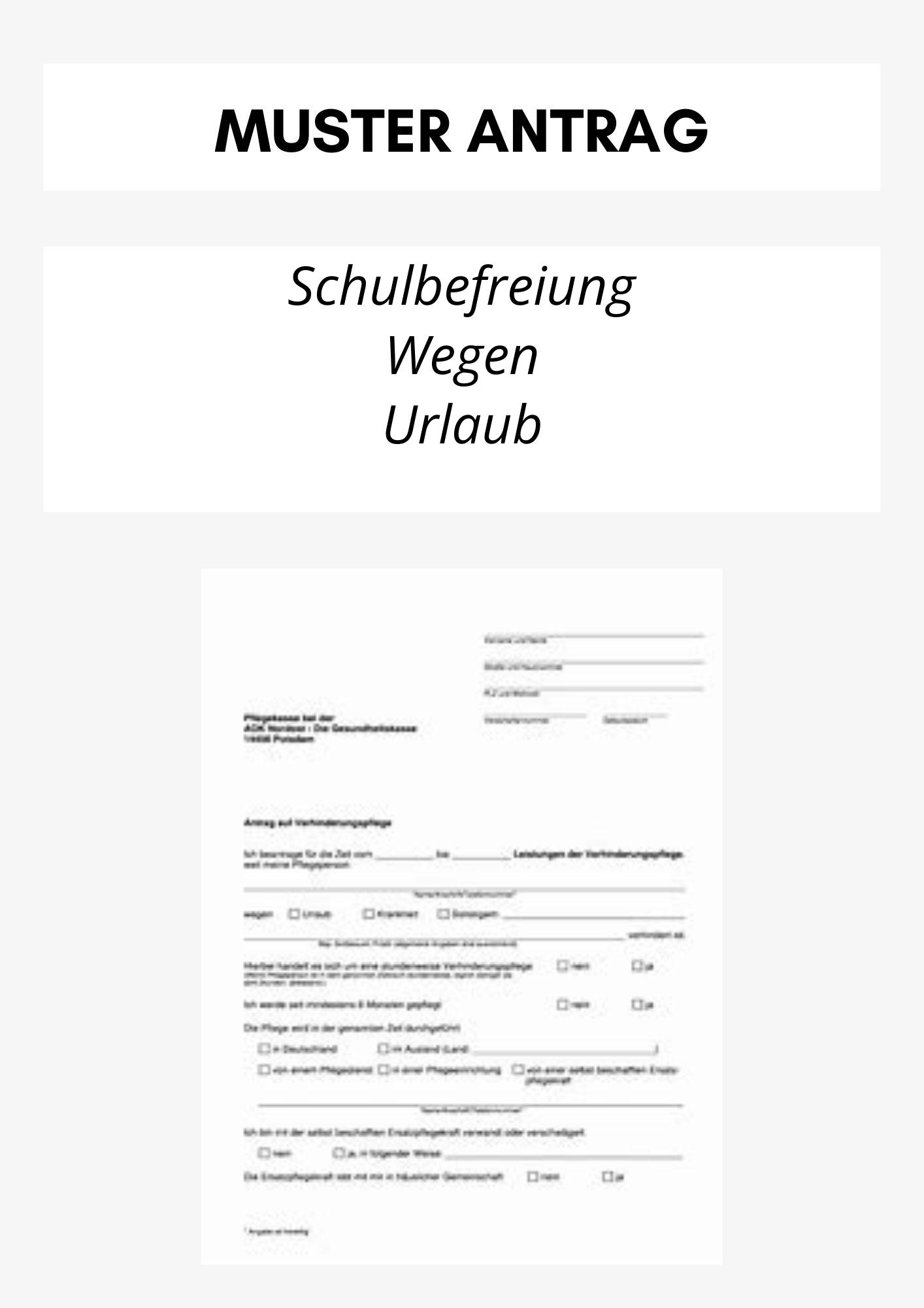 Schulbefreiung Wegen Urlaub
