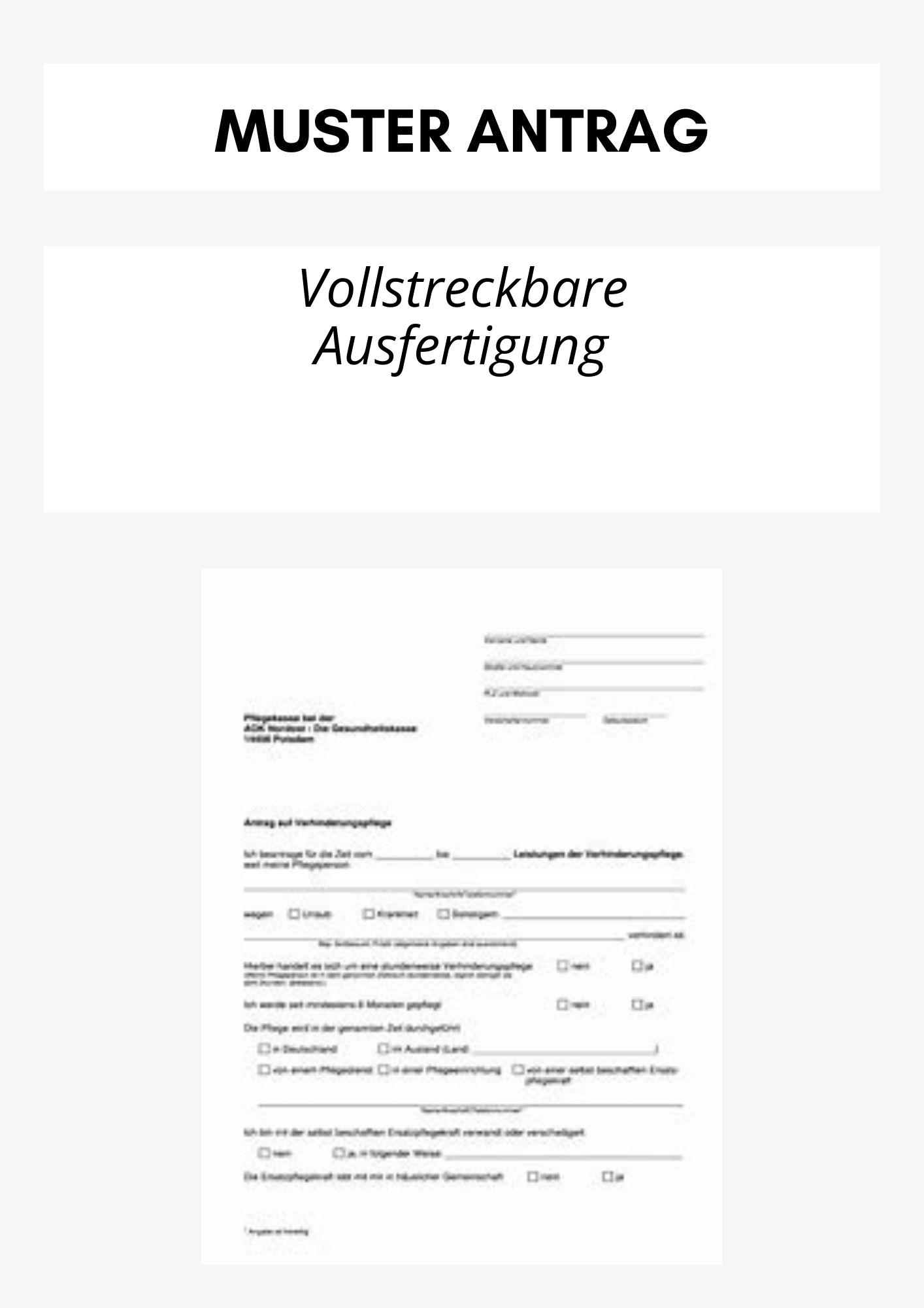 Vollstreckbare Ausfertigung Beantragen